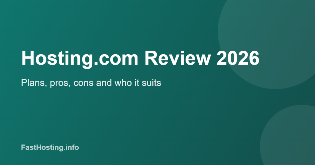 Hosting.com review 2026 plans and features overview